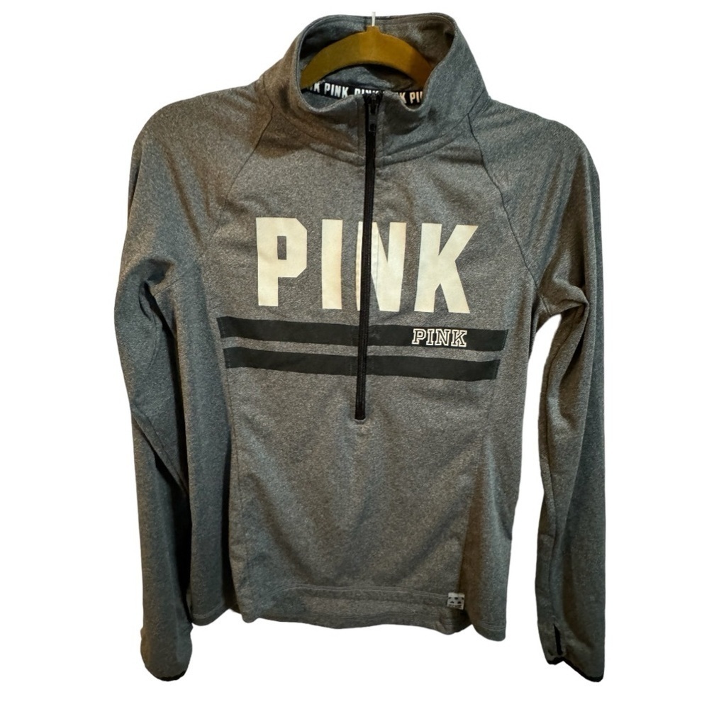 PINK by Victoria’s Secret Dri Fit Pullover Half Zip with Thumb Holes.